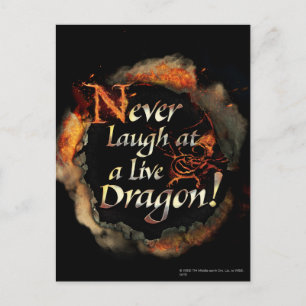 SMAUG™ - Logo-Grafik niemals lachen Postkarte