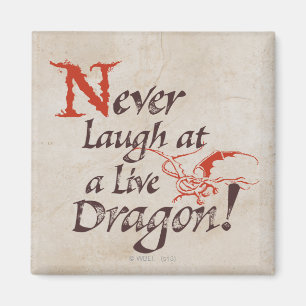 SMAUG™ - Never Laugh At A Live Dragon Magnet