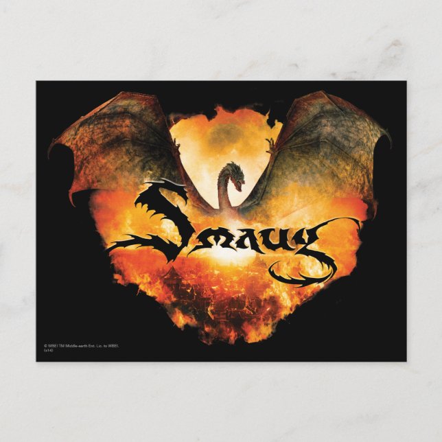 SMAUG™ Over Laketown Postkarte (Vorderseite)