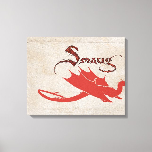 SMAUG™ Silhouette und Name Leinwanddruck (Vorderseite)