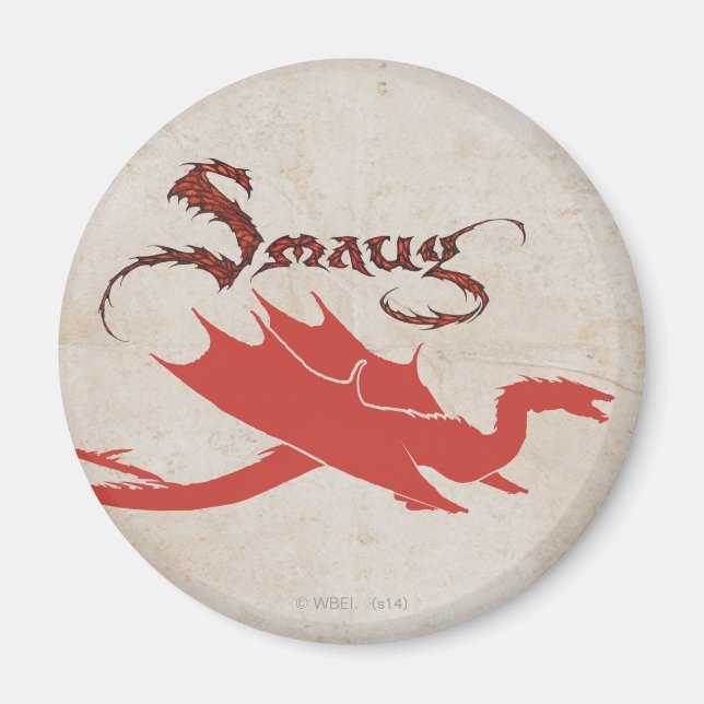 SMAUG™ Silhouette und Name Magnet (Vorne)