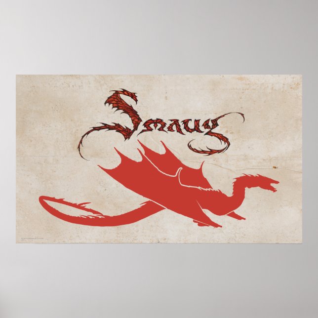 SMAUG™ Silhouette und Name Poster (Vorne)
