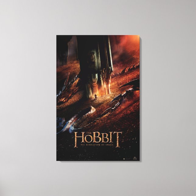 SMAUG™ umkreist BILBO BAGGINS™ Leinwanddruck (Vorderseite)