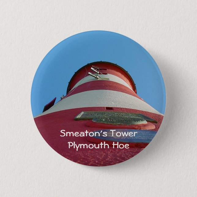 Smeatons Turm-Leuchtturm, Plymouth-Hacke Button (Vorderseite)