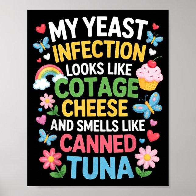 Smells Like Canned Tuna Inappropriate Humor Saying Poster (Vorne)