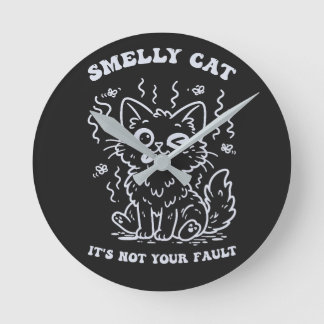Smelly Cat Iconic Song Runde Wanduhr