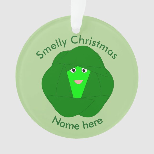 Smelly Christmas Brussels Sprout Acrylic Ornament (Vorderseite)