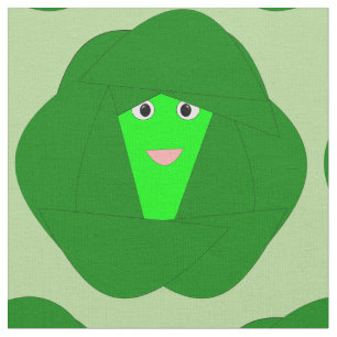 Smelly Christmas Brussels Sprout Craft Fabric Stoff