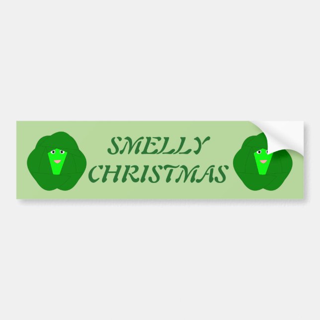 Smelly Christmas Brussels Sprout Custom Autoaufkleber (Vorne)