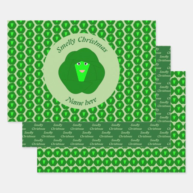 Smelly Christmas Brussels Sprout Custom Geschenkpapier Set (Set)