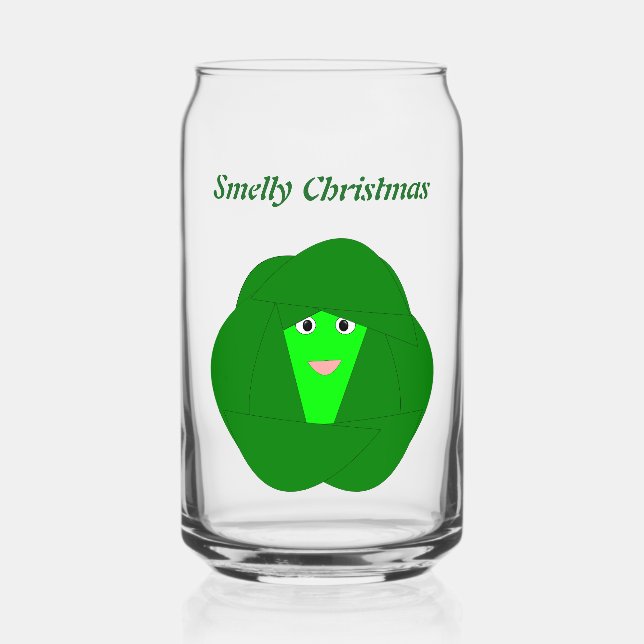 Smelly Christmas Brussels Sprout Funny Custom Dosenglas (Vorderseite)