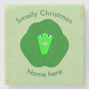 Smelly Christmas Brussels Sprout Stone Untersetzer