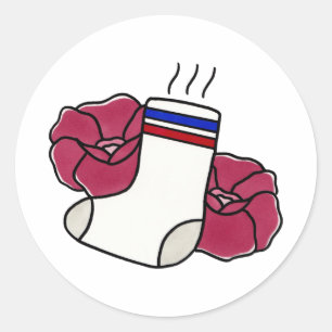 Smelly // Sock Stickers. Runder Aufkleber