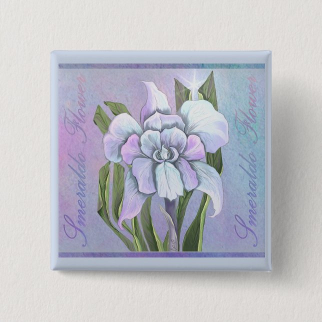 Smeraldo-Blume Button (Vorderseite)