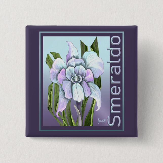 Smeraldo-Blume Button (Vorderseite)