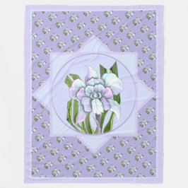 Smeraldo Blume Fleece Decke