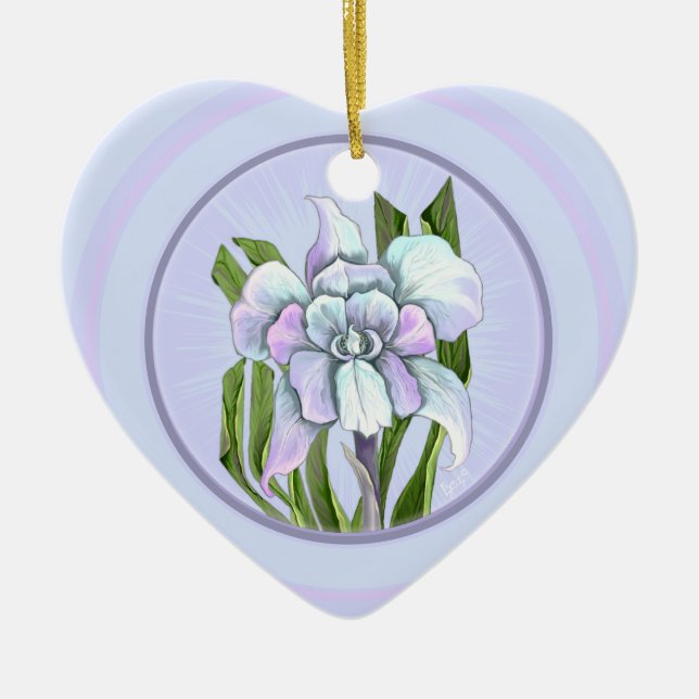 Smeraldo Blume Keramik Ornament (Vorne)