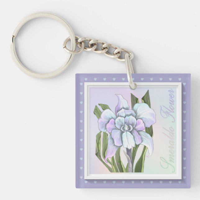 Smeraldo Blume Keyrings Schlüsselanhänger (Vorderseite)