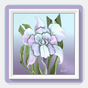 Smeraldo Blume Quadratischer Aufkleber