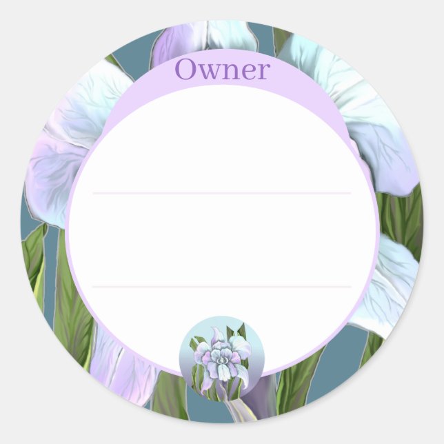 Smeraldo Blume Runder Aufkleber (Vorderseite)