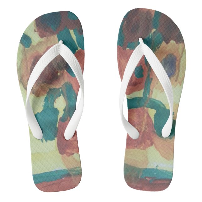 Smeraldo Gallery"Sonnenblumen-Interpretation" Flip Flops (Fußbett)