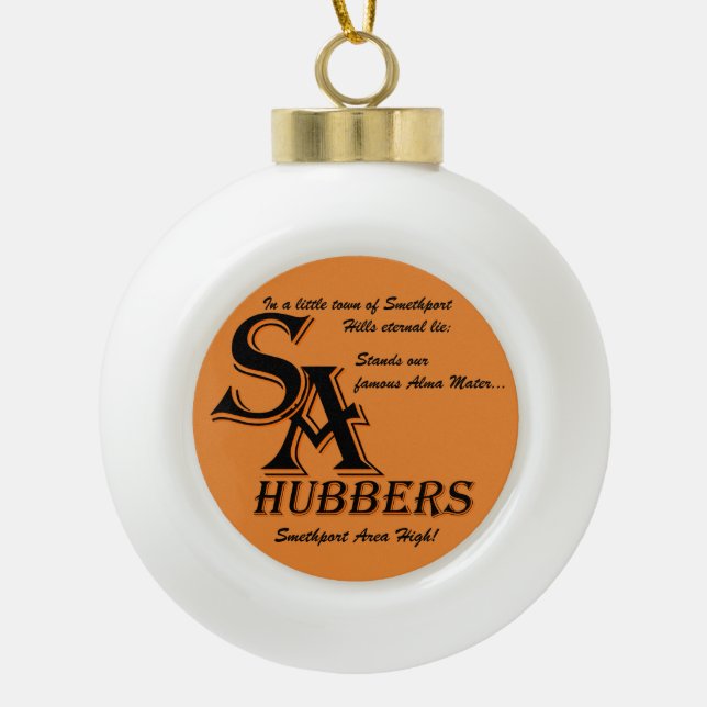 Smethport Alma Mater Keramik Kugel-Ornament (Vorderseite)