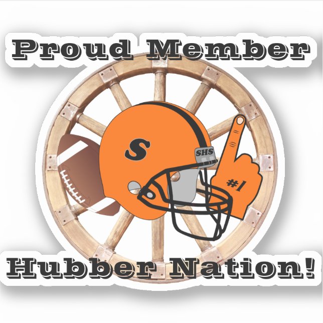 Smethport Hubbers Hubber Nation Football Fan Aufkleber (Vorderseite)