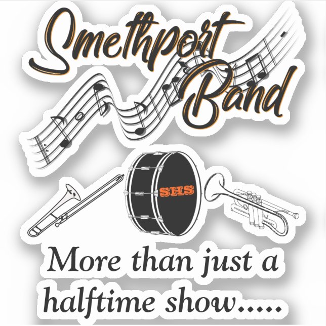 Smethport Marching Band Supporter Aufkleber (Vorderseite)