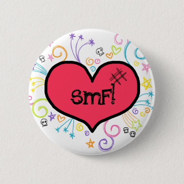 SMF! Herz-Knopf Button (Vorderseite)