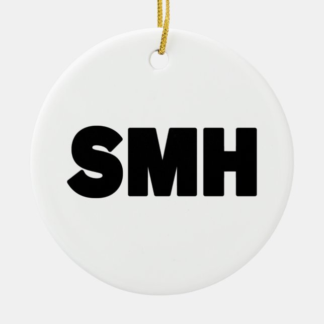 SMH | Text Slang Keramik Ornament (Vorne)