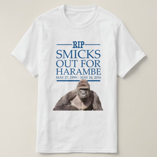 Smicks heraus für Harambe T-Shirt (Design vorne)