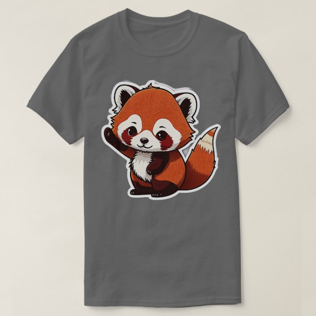 Smih Niedlich Redpanda Sticker T-Shirt (Design vorne)