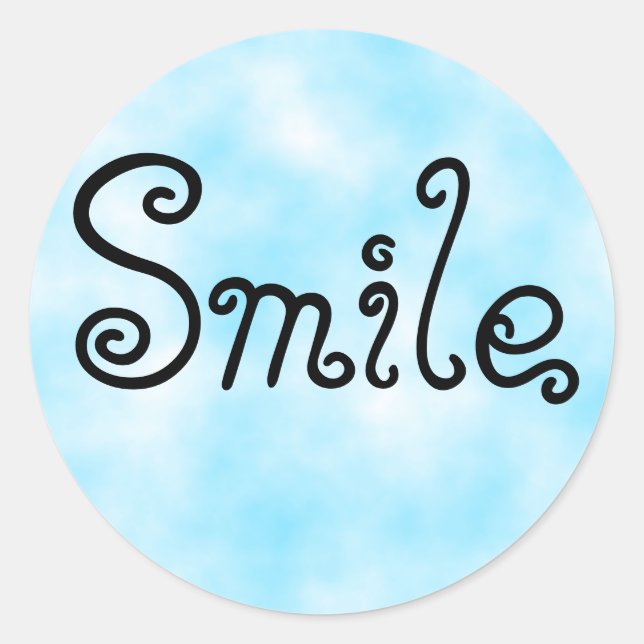 Smile-Aufkleber Runder Aufkleber (Vorderseite)