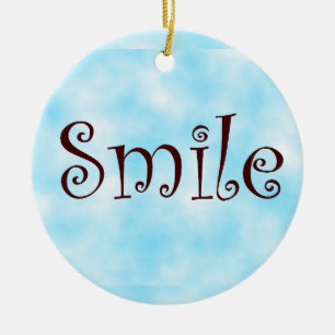 Smile-Circle-Ornament Keramikornament
