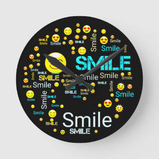 Smile Clock Fanart Walls of Fame Zuhause oder Offi Runde Wanduhr