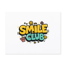 Smile Club Niedliche Cartoon-Typografie