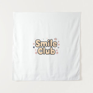 Smile Club Pastell Kawaii Kunst Wandteppich