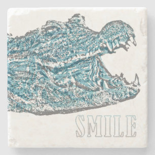 Smile Crocodile Steinuntersetzer