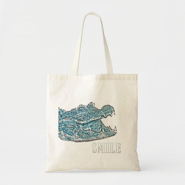 Smile Crocodile Tragetasche (Vorne)