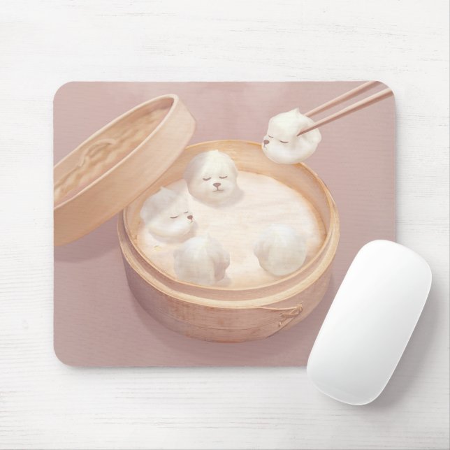 Smile Dog - Xiao Long Bao Delight Mousepad (Mit Mouse)