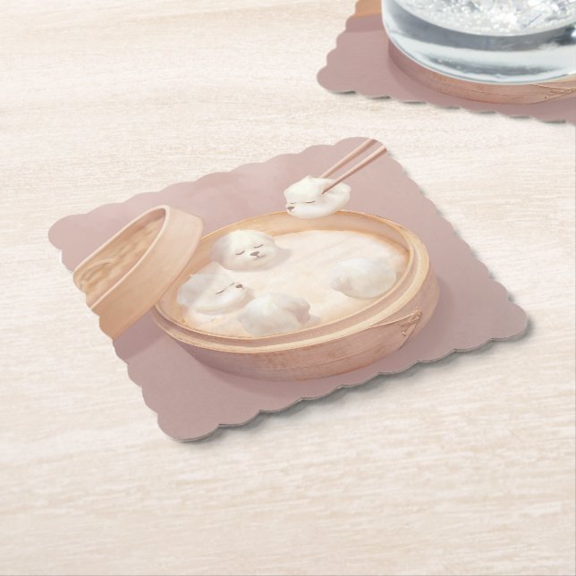 Smile Dog - Xiao Long Bao Delight Untersetzer (angewinkelt)