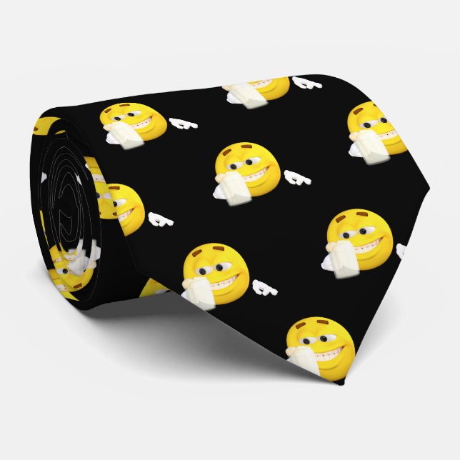 Smile emoji Bierhalsband Krawatte (Gerollt)