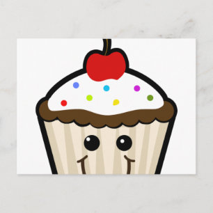 Smile Face Cupcake Postkarte