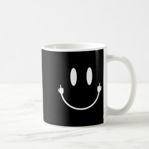 Smile Face Middle Finger Hand Funny Sarcasm Meme S Kaffeetasse