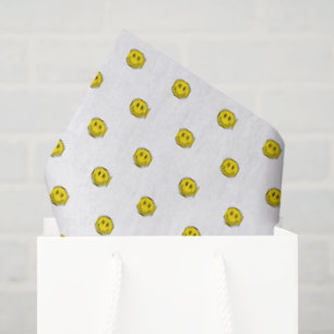Smile Face Polka Dot Emojis Happy Yellow Fun Seidenpapier