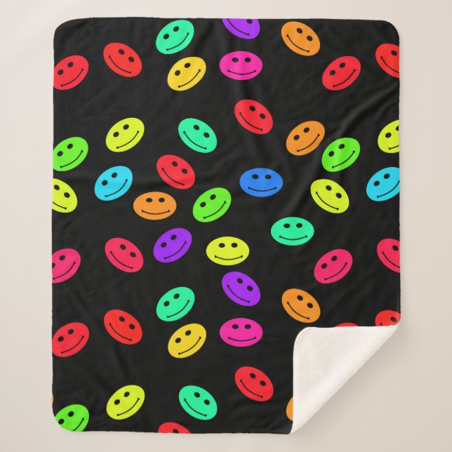 Smile Face sherpa Decke Sherpadecke (Vorderseite)