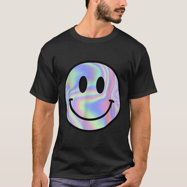 Smile Face Shirt Happy Smiling Face Rave Edm Music (Vorderseite)