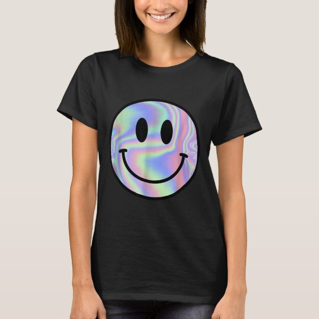 Smile Face Shirt Happy Smiling Face Rave Edm Music (Vorderseite)