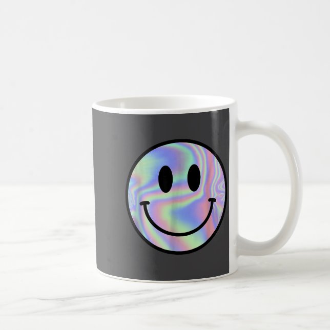 Smile Face Shirt Happy Smiling Face Rave Edm Music Kaffeetasse (Rechts)
