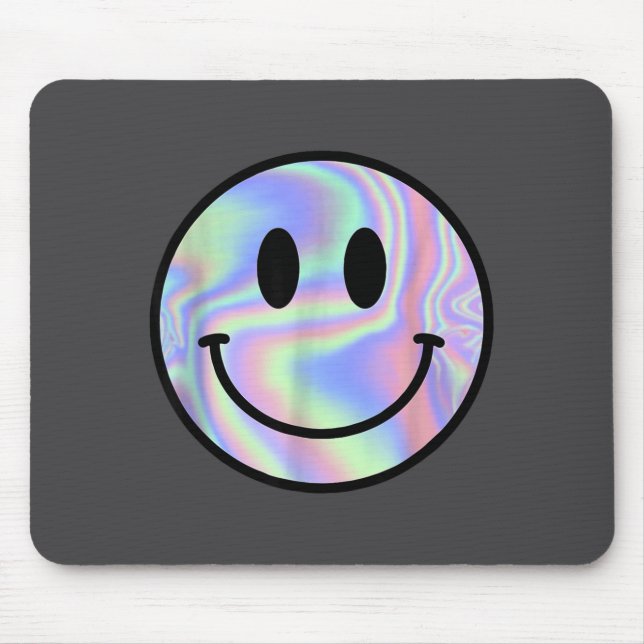 Smile Face Shirt Happy Smiling Face Rave Edm Music Mousepad (Vorne)